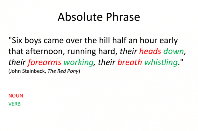 What Is an Absolute Phrase?